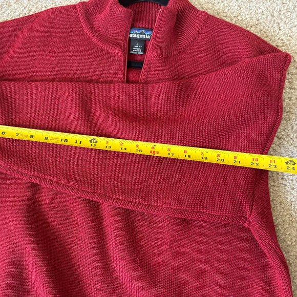 Patagonia 100% Lambswool Men's Sweater  1/4 Zip - Picture 7 of 7